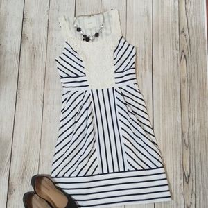 Anthropologie Maeve Striped Sleeveless Dress